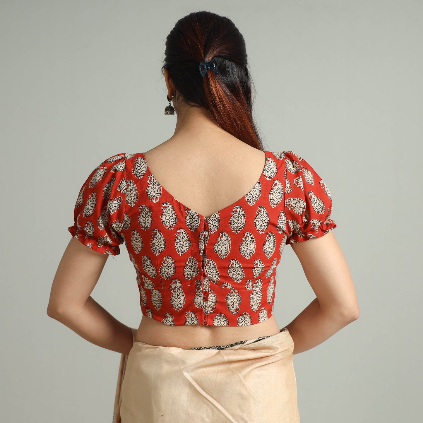 Buy Bagru Block Printed Cotton Stitched Blouse 06 Online at iTokri.com