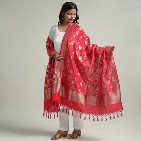 Buy  Banarasi Semi Silk Zari Jaal Dupatta with Tassels 13 Online l iTokri.com