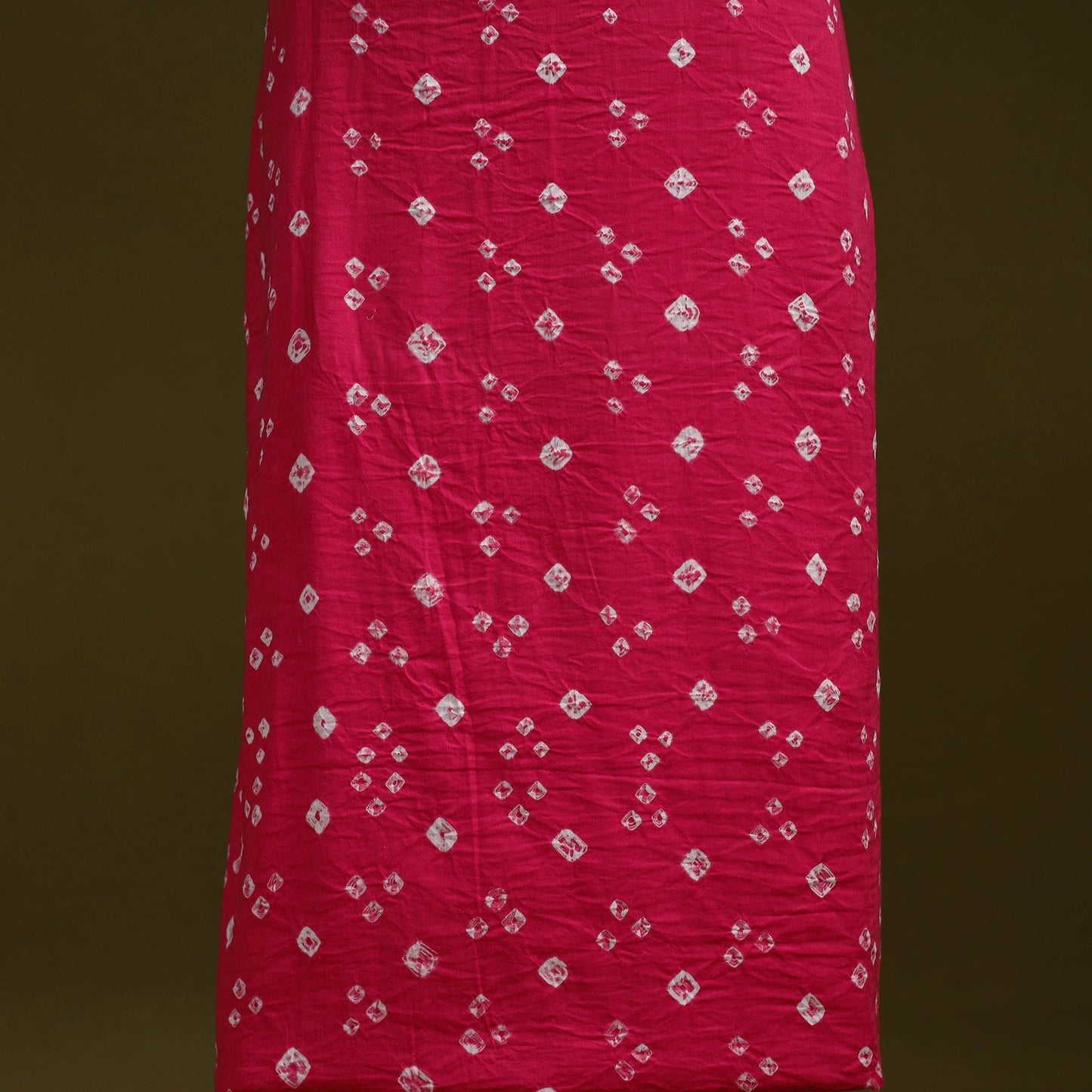 Bandhani patchwork cotton unstitched kurta material (3m) 02