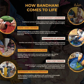 Bandhani patchwork cotton unstitched kurta material (3m) 17