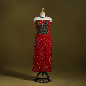 Bandhani patchwork cotton unstitched kurta material (3m) 21