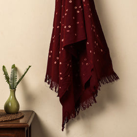 Red - Bandhani Tie-Dye Handloom Cotton Towel | iTokri
