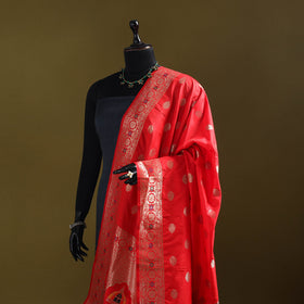 Purple - bangalore silk paithani dupatta 01 - handcrafted