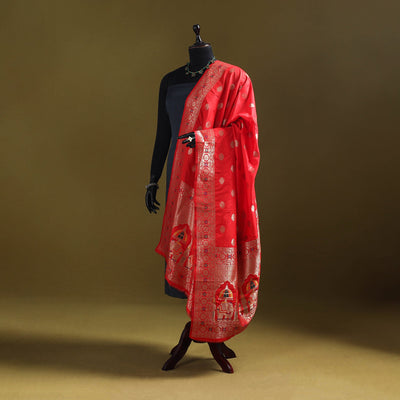 Purple - bangalore silk paithani dupatta 01 - handcrafted