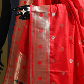 Purple - bangalore silk paithani dupatta 02 - handcrafted