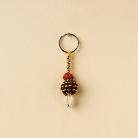 Red Banjara Embroidery Handmade Keychain 