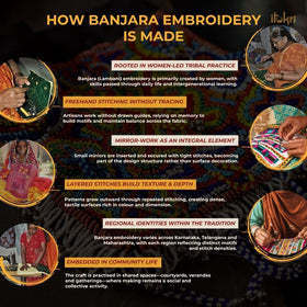 Red - banjara embroidery handmade keychain - handcrafted