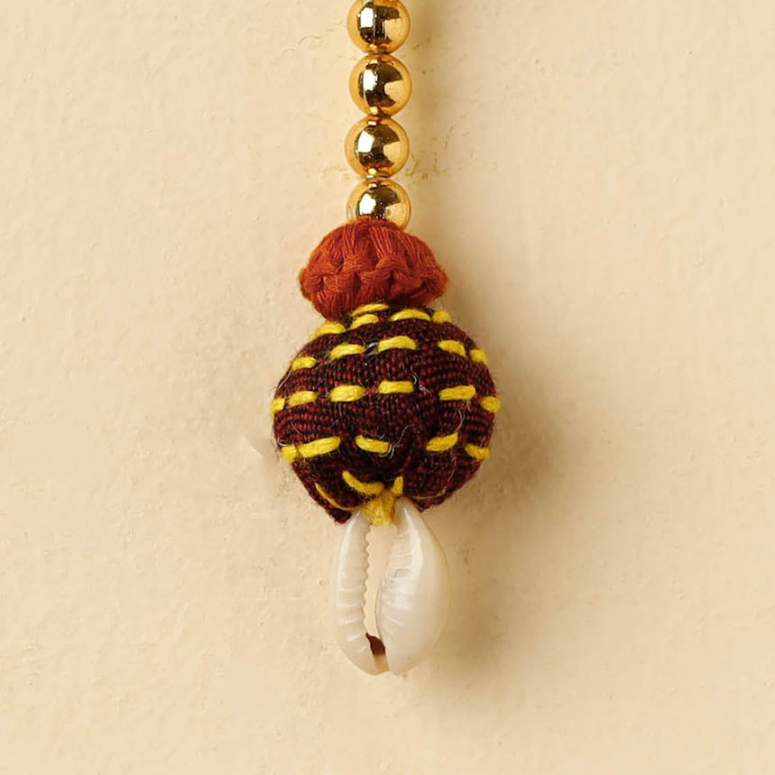 Red Banjara Embroidery Handmade Keychain 