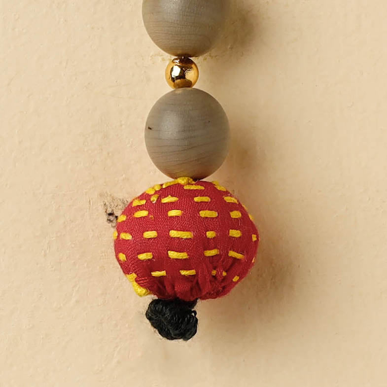 Red Banjara Embroidery Handmade Keychain 