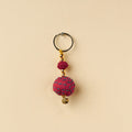 Red Banjara Embroidery Handmade Keychain 