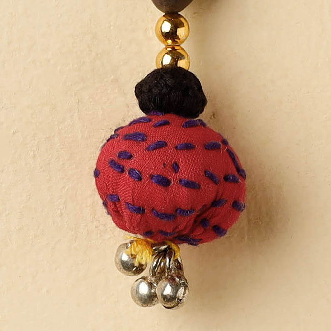  Red Banjara Embroidery Handmade Keychain 