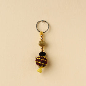Red Banjara Embroidery Handmade Keychain 