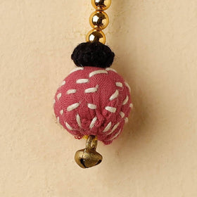 Red Banjara Embroidery Handmade Keychain 