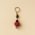  Red Banjara Embroidery Handmade Keychain 