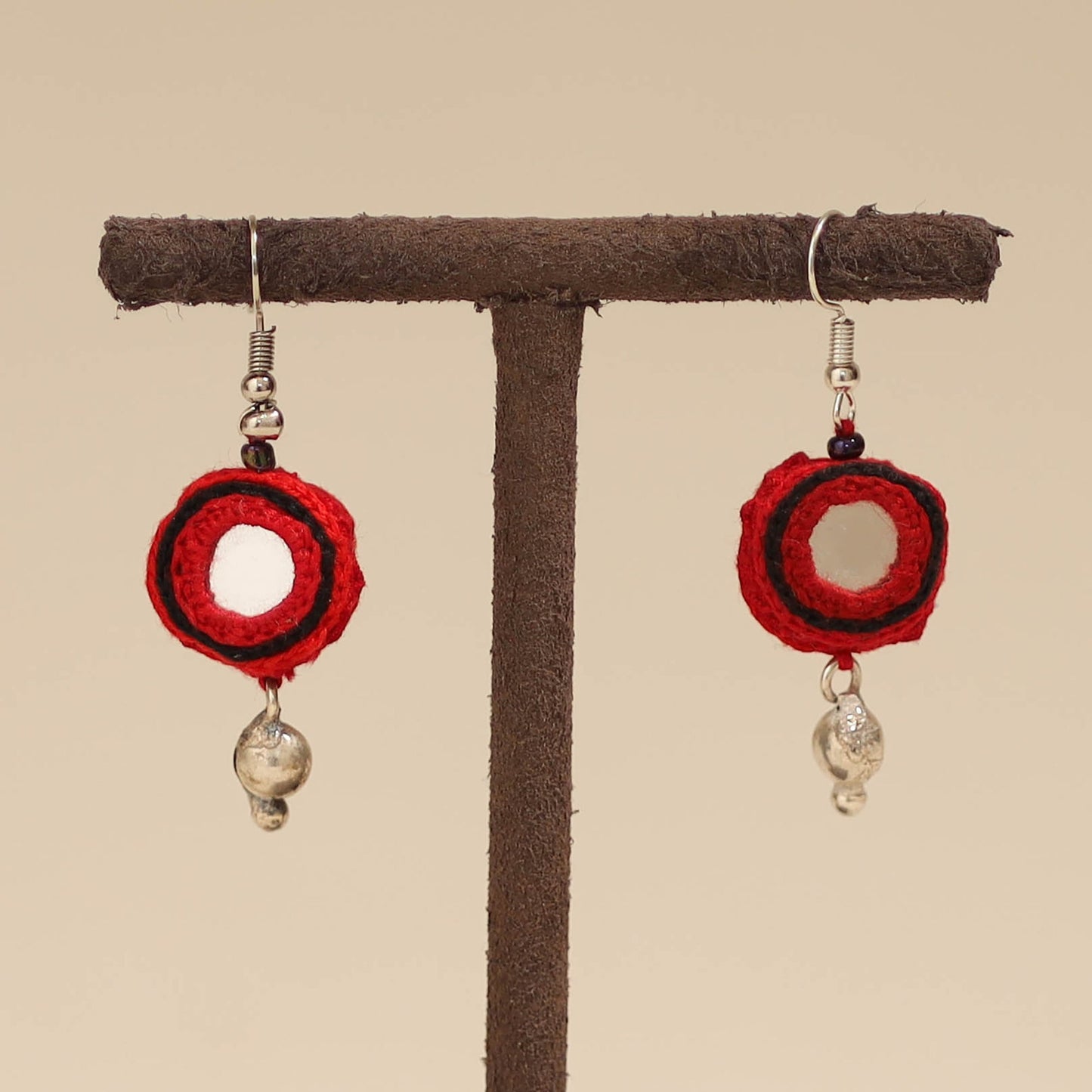 Banjara embroidery mirror work handmade earrings 09