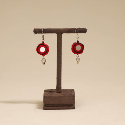 Banjara embroidery mirror work handmade earrings 09