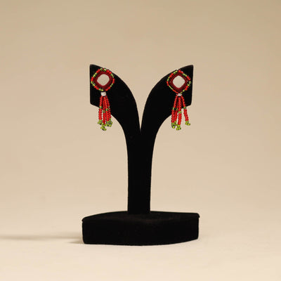 Banjara embroidery mirror work handmade earrings 11