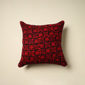 Red Batik Print Cotton Cushion Cover