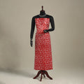 Red - batik patchwork cotton unstitched kurta material