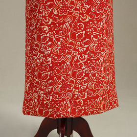Red - batik patchwork cotton unstitched kurta material