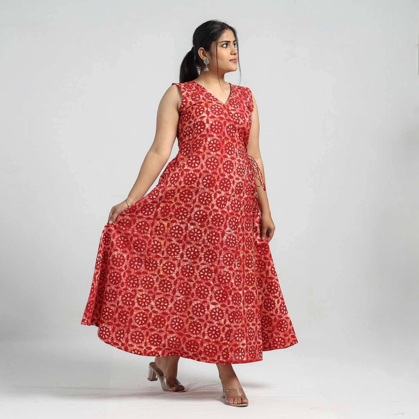batik print dress