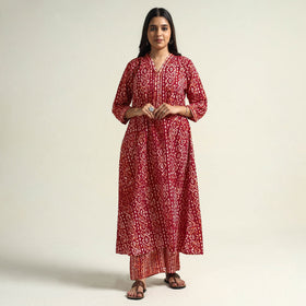   Batik Printed Cotton Kurta with Palazzo Set Online l iTokri.com