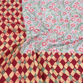 Buy Batik Print with Sanganeri Patch Cotton Bedsheet Set