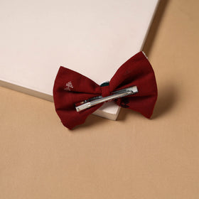 Bead mirror work women’s bow hair clip 02 - handcrafted