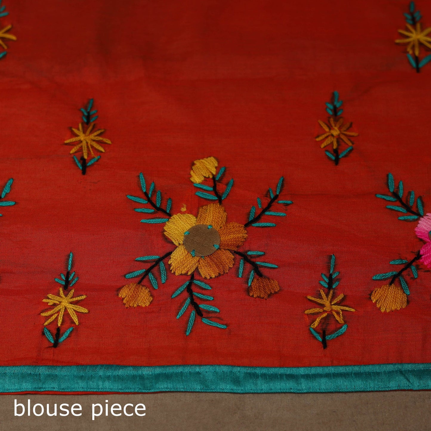 Bengal chanderi silk hand embroidered saree 16 - handcrafted