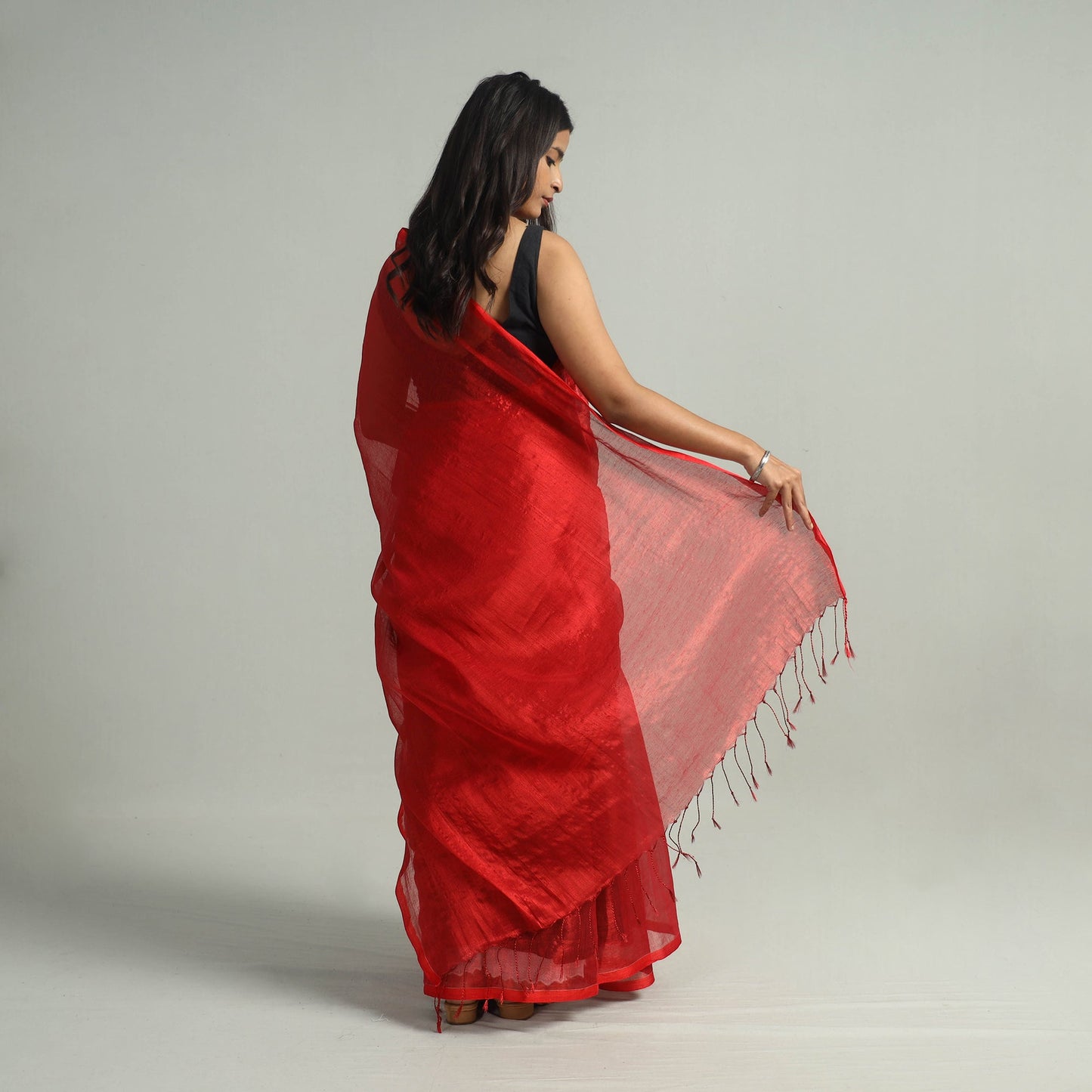 Bengal Fine Tissue Zari Saree 04