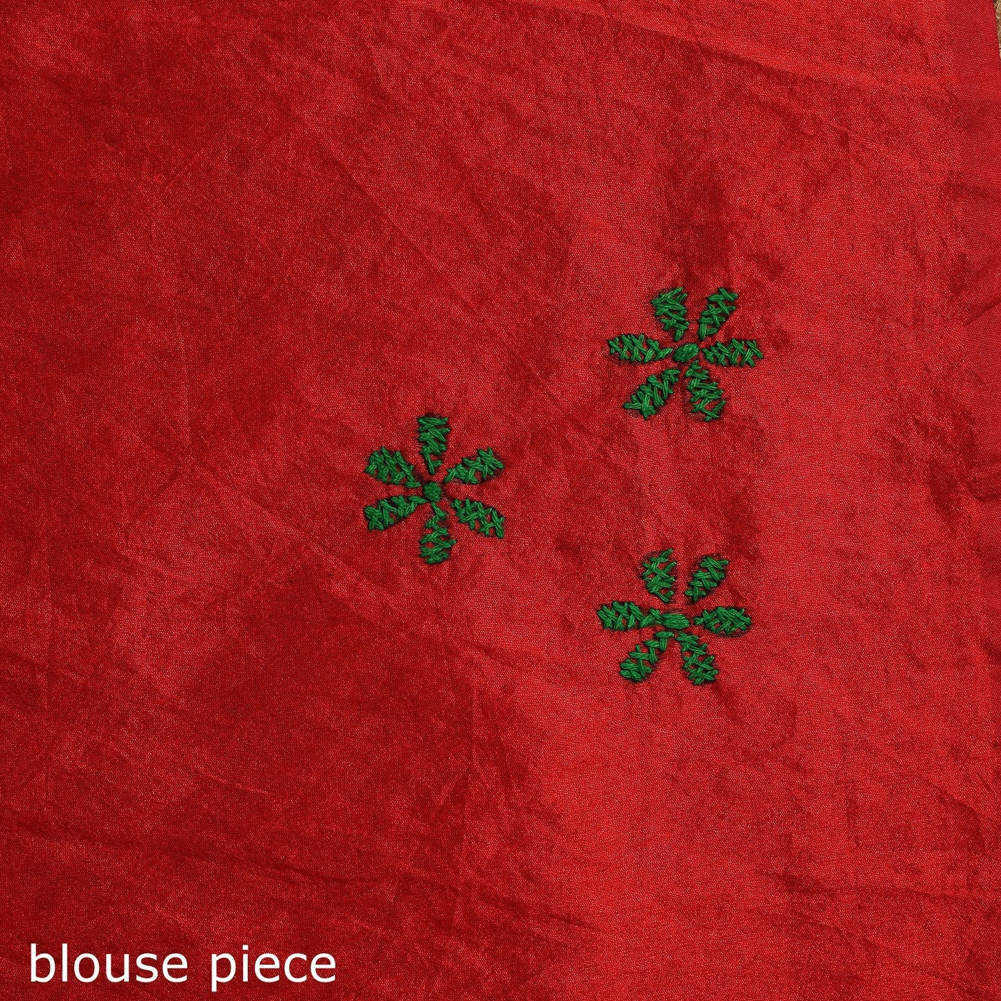 Bengal hand embroidery silk nakshi kantha saree 29