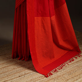 Red - bengal handwoven cotton begumpuri saree 02