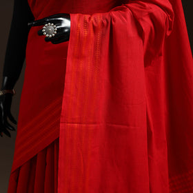 Red - bengal handwoven cotton begumpuri saree 02