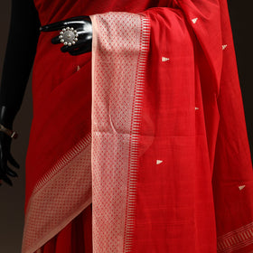 Red - bengal handwoven cotton begumpuri saree 12