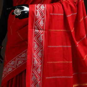 Red - bengal handwoven cotton begumpuri saree 17