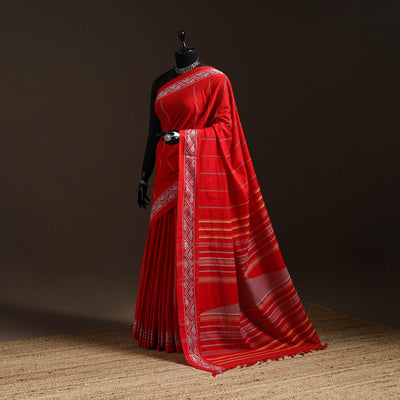 Red - bengal handwoven cotton begumpuri saree 17