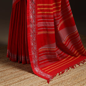Red - bengal handwoven cotton begumpuri saree 17