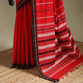 Red - bengal handwoven cotton begumpuri saree 17