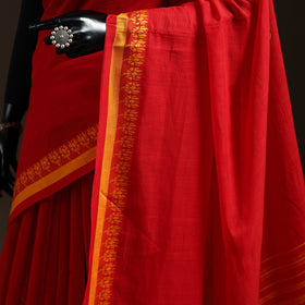 Red - bengal handwoven cotton begumpuri saree 18