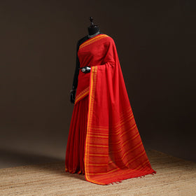 Red - bengal handwoven cotton begumpuri saree 18