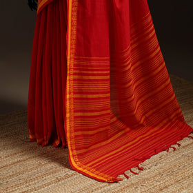 Red - bengal handwoven cotton begumpuri saree 18