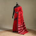 Red - bengal handwoven cotton begumpuri saree 28