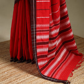 Red - bengal handwoven cotton begumpuri saree 28