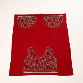 Buy Red Hand Embroidered Kantha Work Blouse Piece Online
