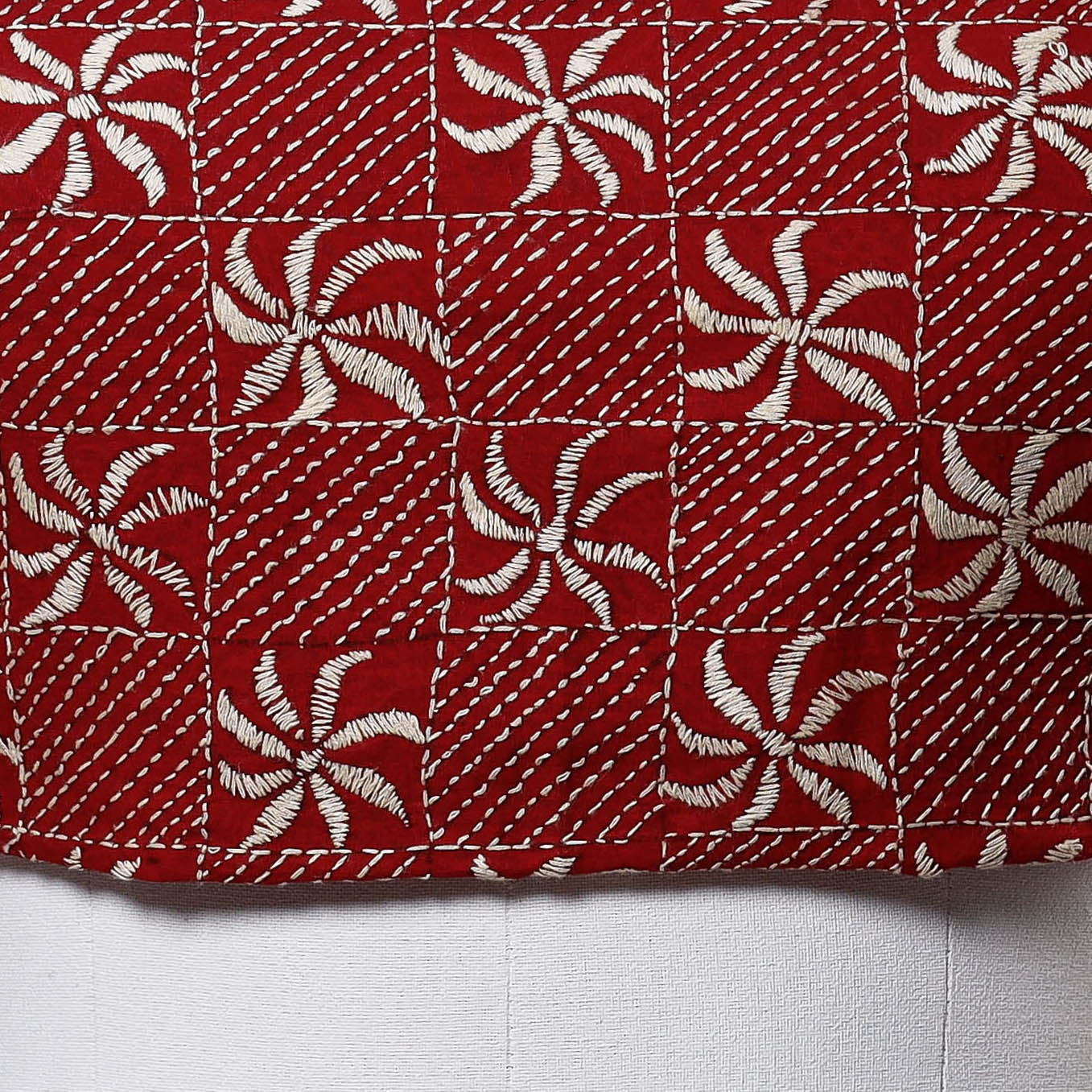 Buy Bengal Kantha Embroidery Handloom Cotton Blouse Piece Online l iTokri.com