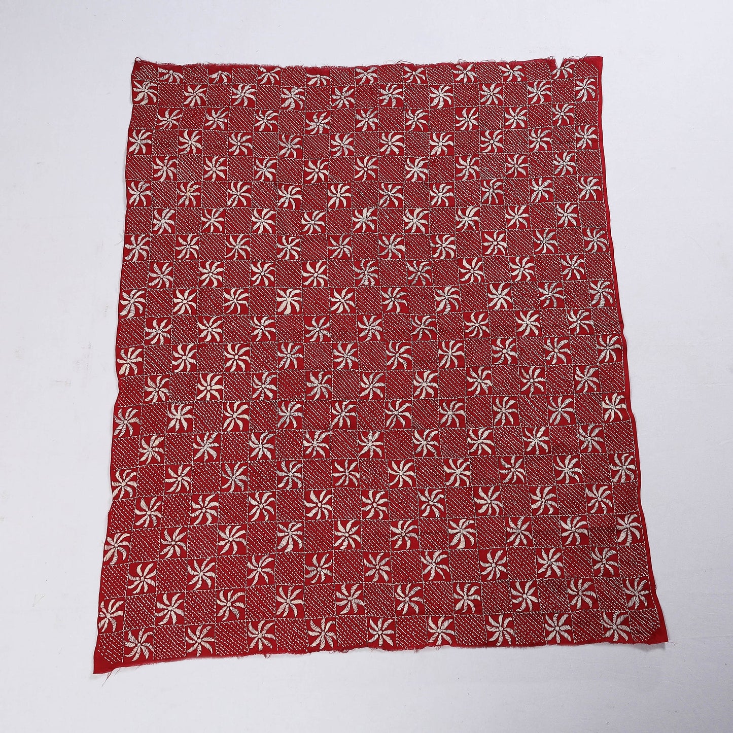 Buy Bengal Kantha Embroidery Handloom Cotton Blouse Piece Online l iTokri.com