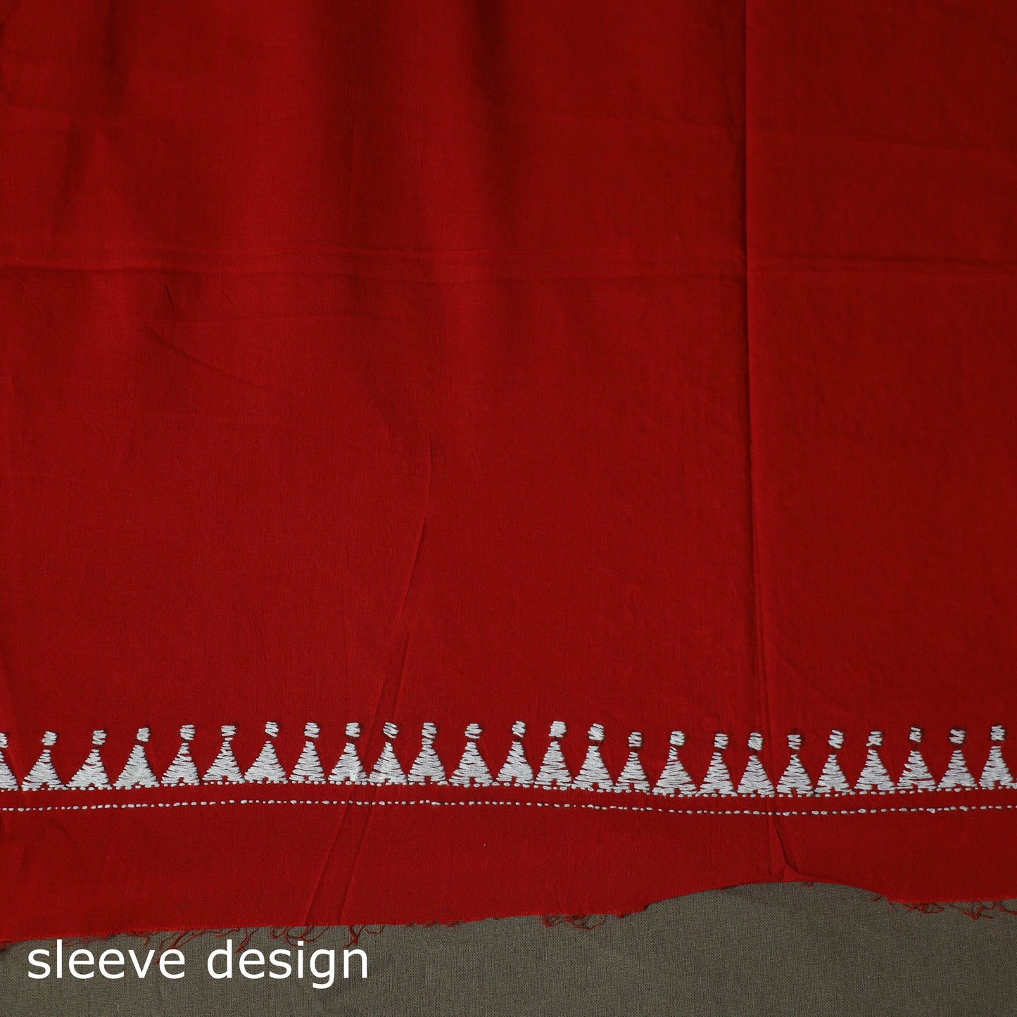 Bengal kantha hand embroidered cotton unstitched kurta