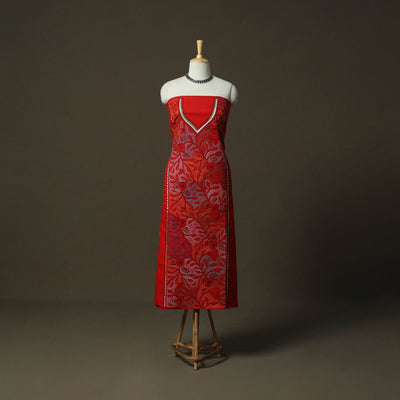 Bengal kantha hand embroidered cotton unstitched kurta