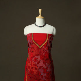 Bengal kantha hand embroidered cotton unstitched kurta