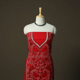 Bengal kantha hand embroidered cotton unstitched kurta